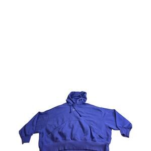 Nike Dolman Oversized Crop Style Hoodie Sweatshirt Blue XL